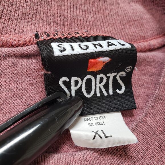 Vintage 90s NASA Size XL Mens USA Made Mens Light Red Signal Sports T-Shirt - Picture 4 of 7